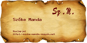Szőke Manda névjegykártya